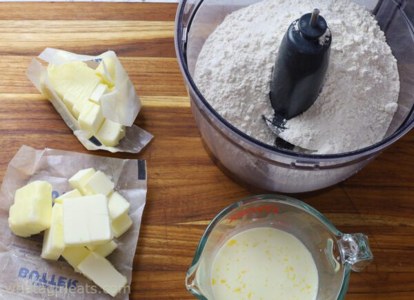 butter and flour for pie crust.