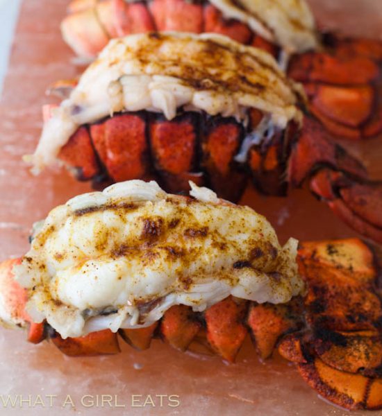 Broiled lobster tail.