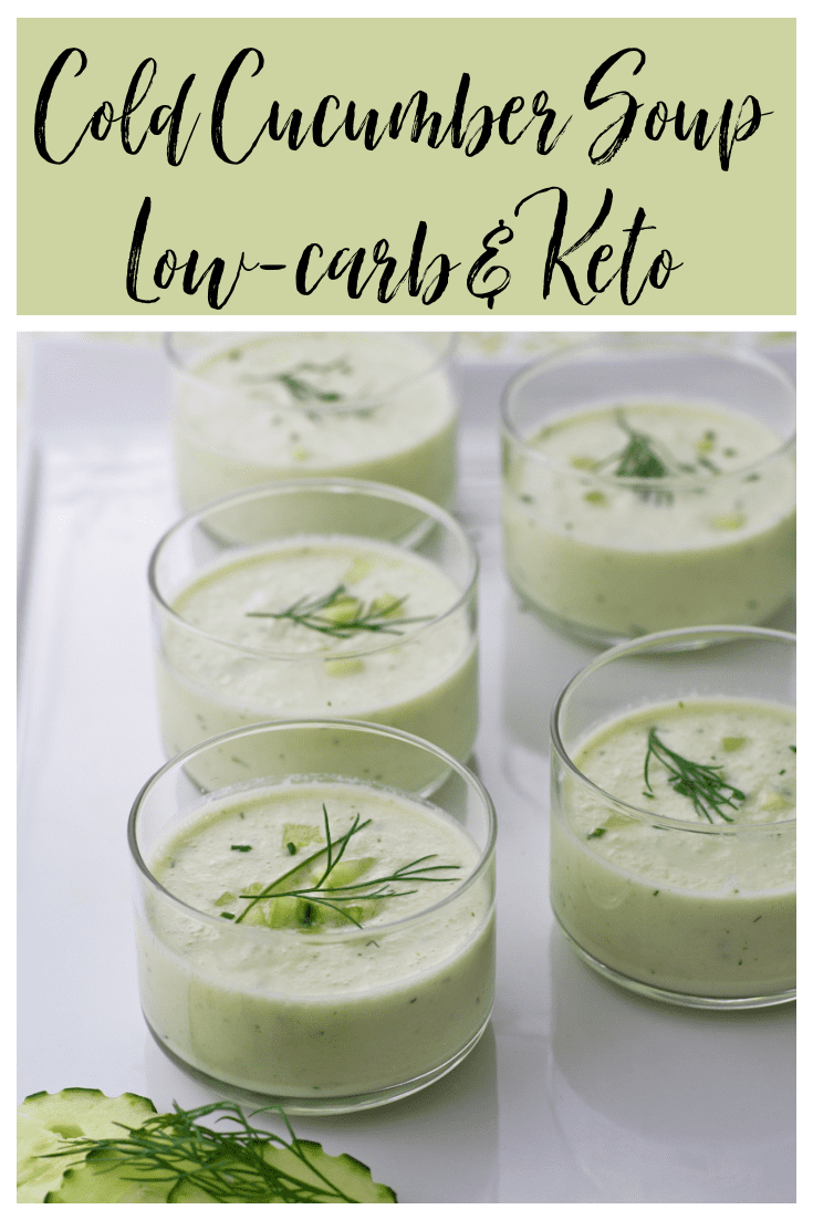 Cold cucumber soup is an easy-to-make, refreshing, and flavorful cold soup. Perfect to serve as an appetizer, side dish, or for a light, healthy main dish. It's low-carb and keto friendly.
