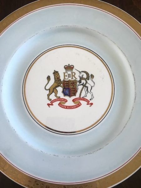 Queen Elizabeth Coronation plate.