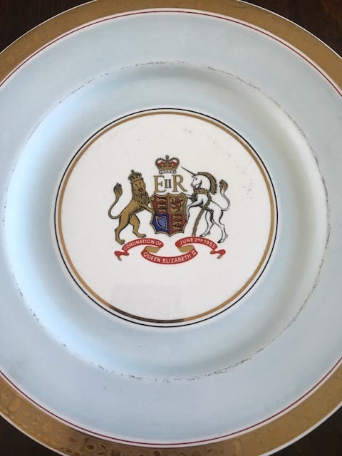 Queen Elizabeth Coronation plate