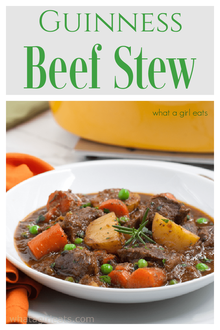 Guinness beef stew image for Pinterest.