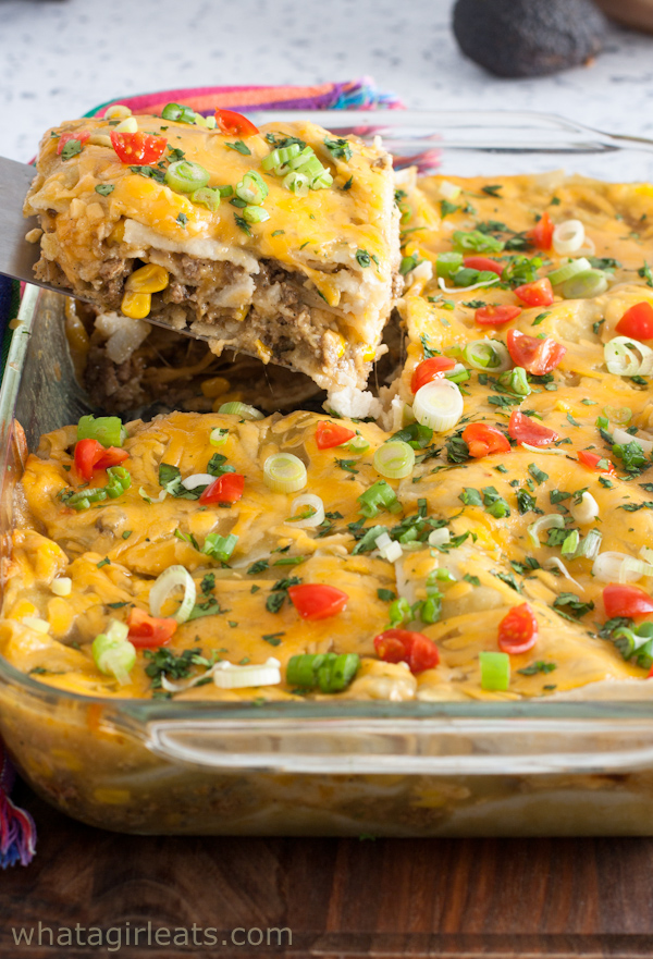 Easy Layered Enchilada Casserole