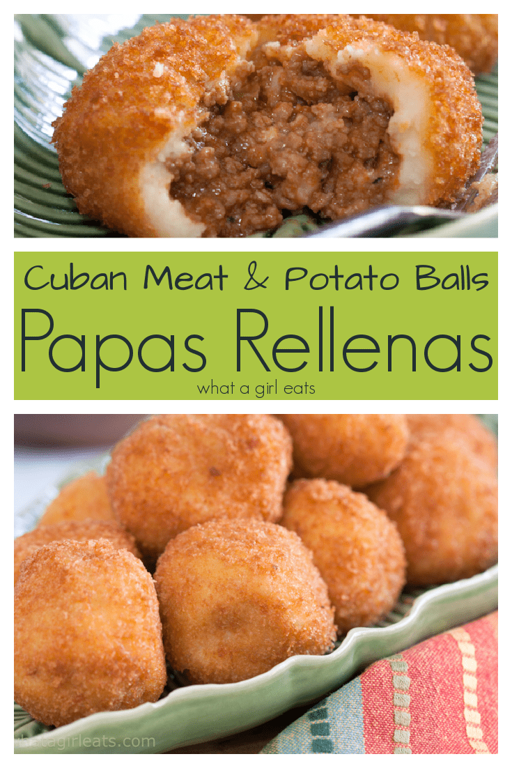 Authentic Cuban Papas Rellenas are meat filled potato balls. A delicious and traditional Cuban snack or meal.