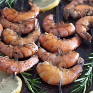 Grilled rosemary shrimp