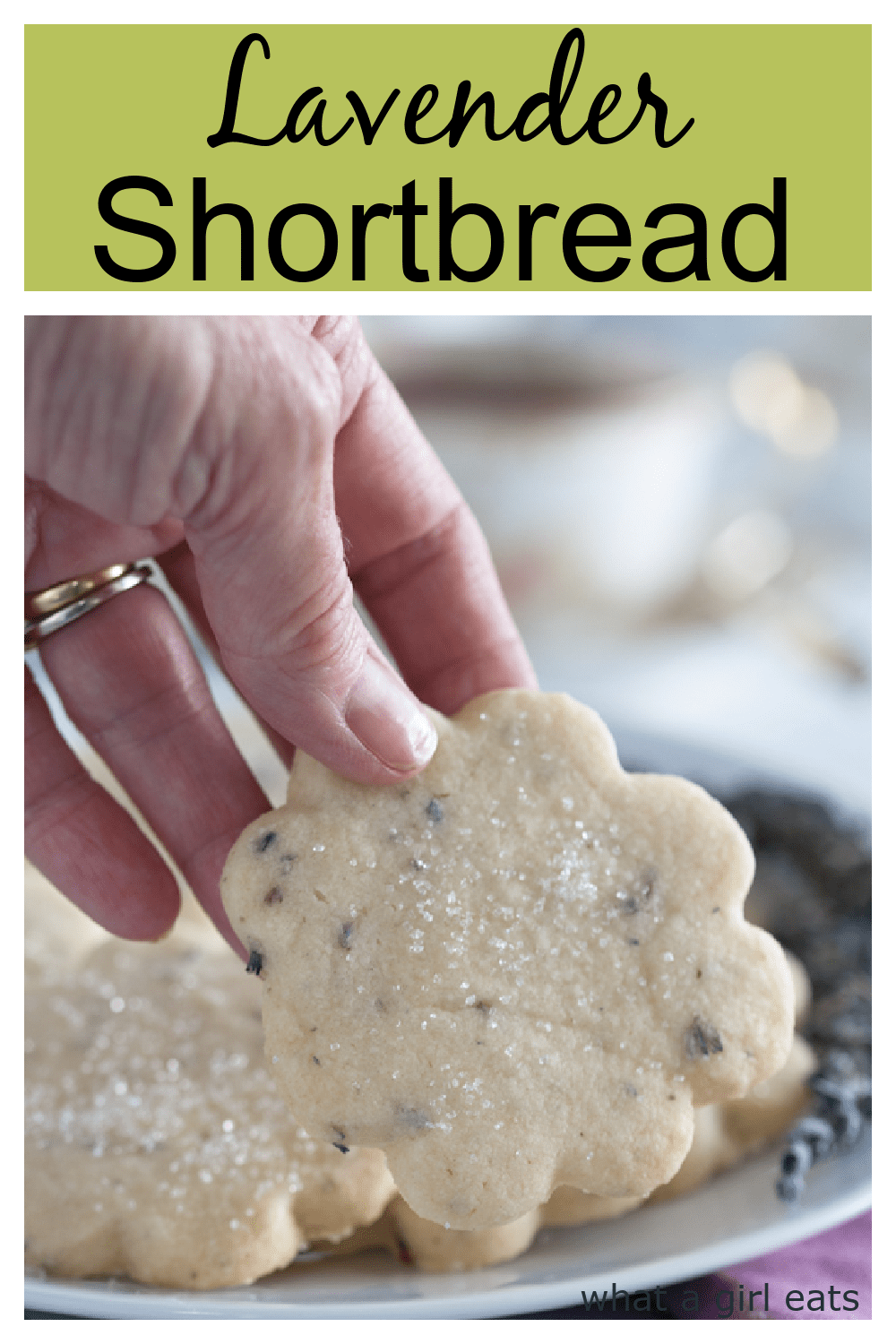 Lavender scented shortbread cookies are delicious floral scented cookies that are perfect with a cup of tea!