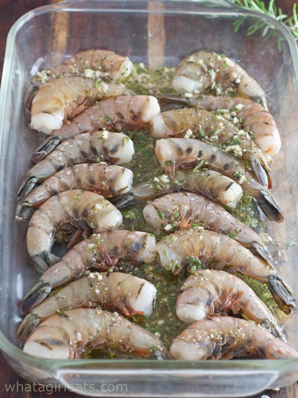 Marinating shrimp