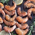 shrimp on baking sheet