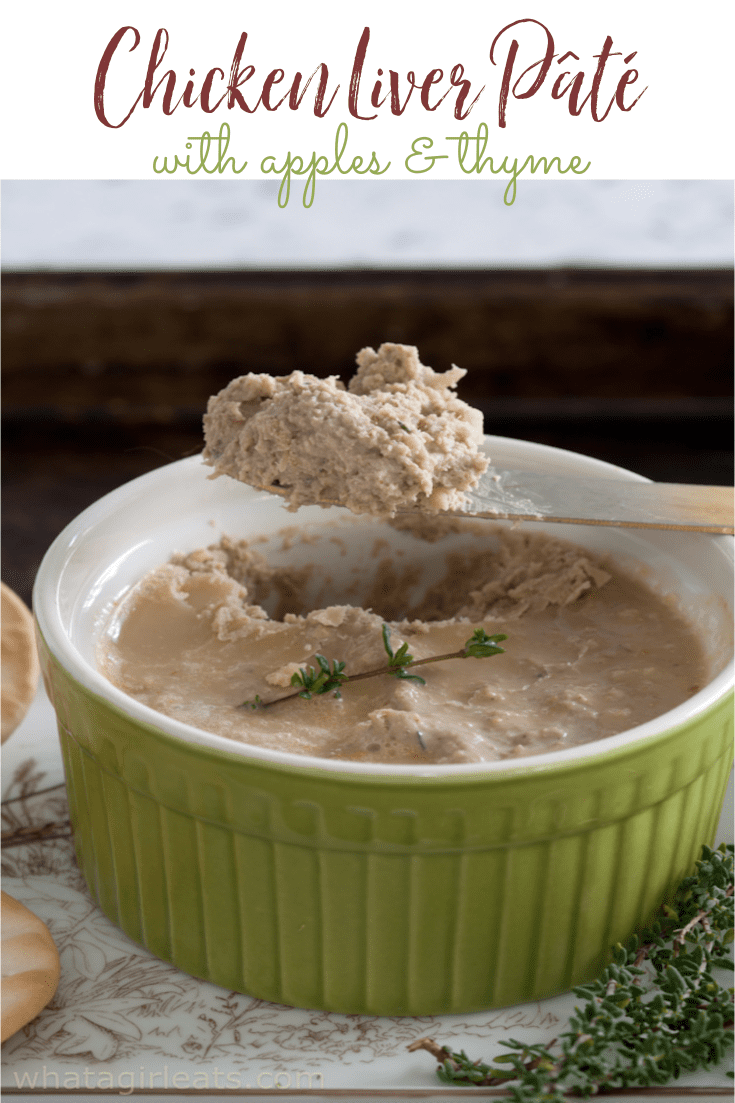 This chicken liver pate is low carb, Paleo and keto friendly. Spread it on apples or serve with crackers.
