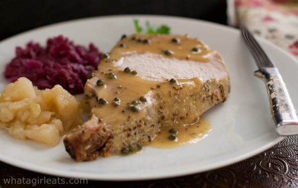 green peppercorn sauce.