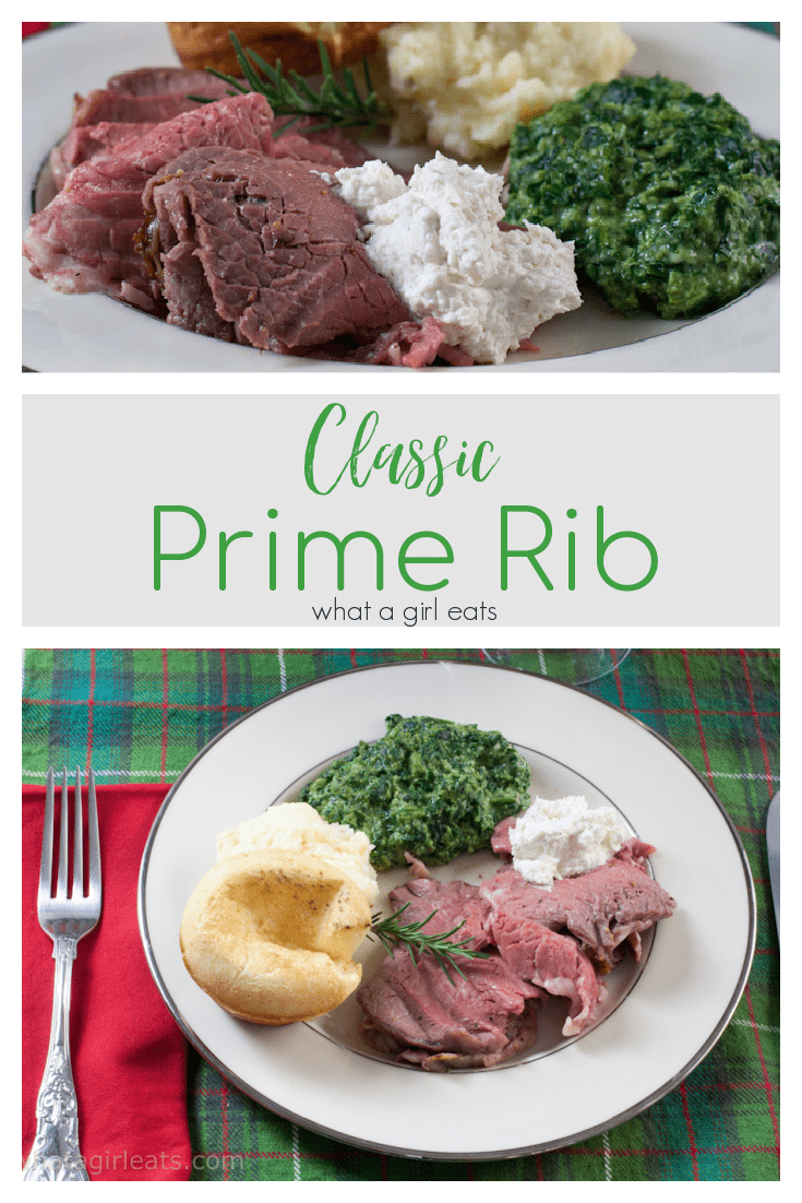 Classic prime rib for Christmas dinner, perfect every time. Step-by-step instructions on how to roast, cook, and season your prime rib!