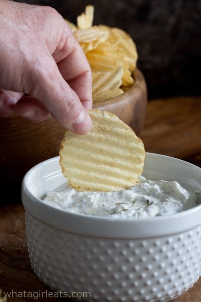 French onion dip with chip