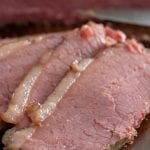 close up of corned beef