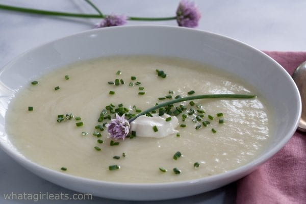 soup with chives