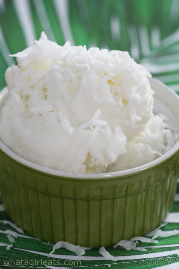 Coconut Ice Cream {Easy Recipe with 4 Ingredients}