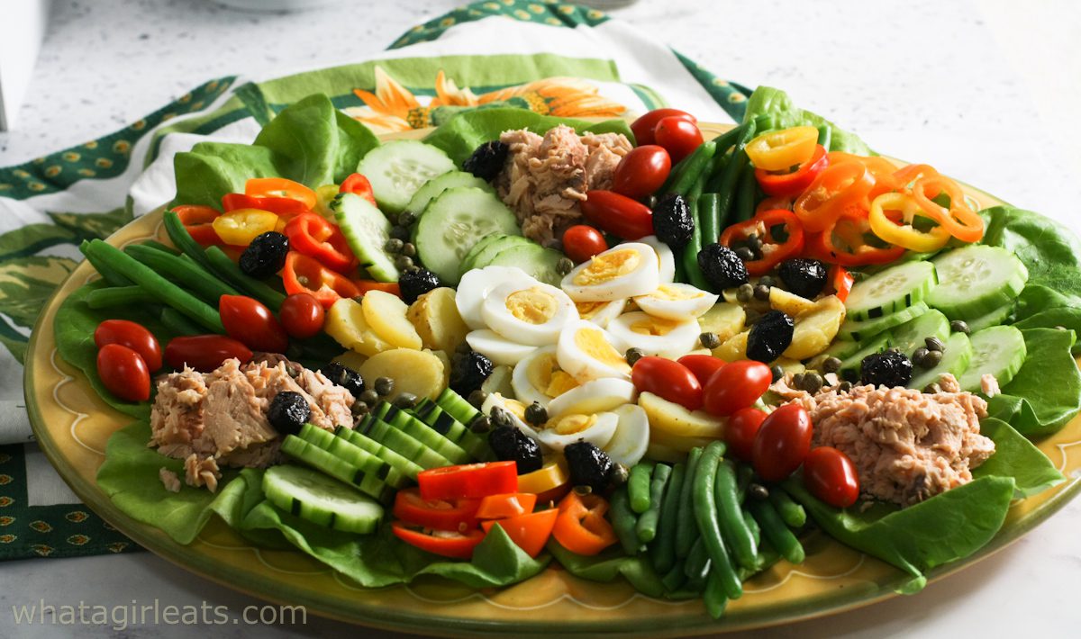 Salmon Niçoise Salad, A Classic Composed Salad - What A Girl Eats