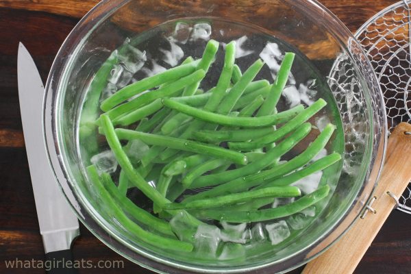 chilled green beans. 