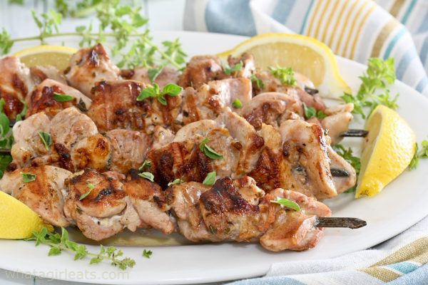 closeup greek chicken.