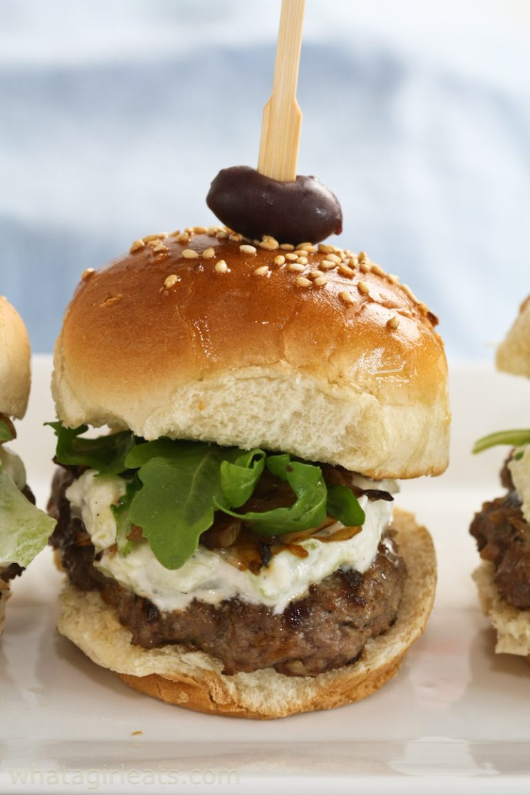 Lamb Burgers {Greek Sliders}
