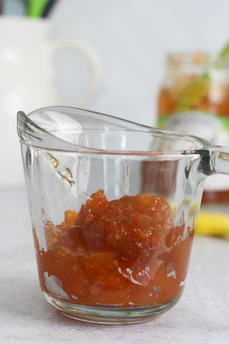 Solid apricot jam.