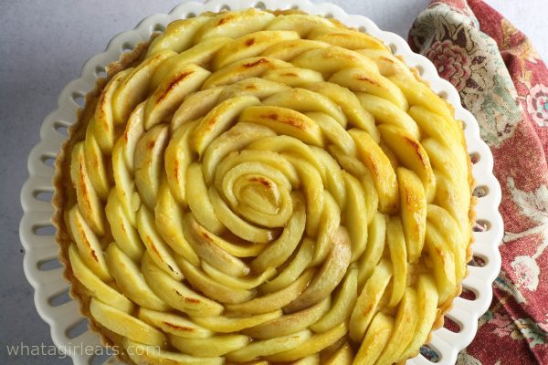 Apple tart top shot.