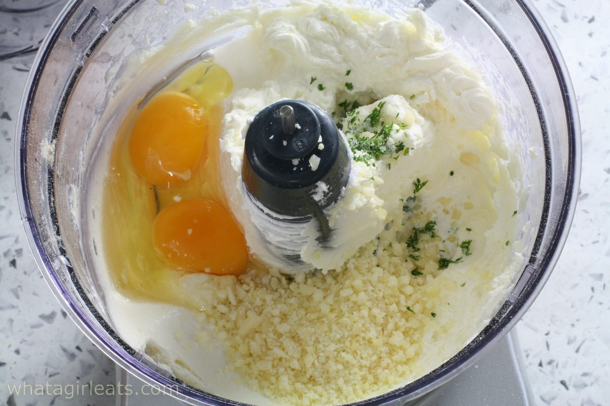 Eggs and cream cheese.