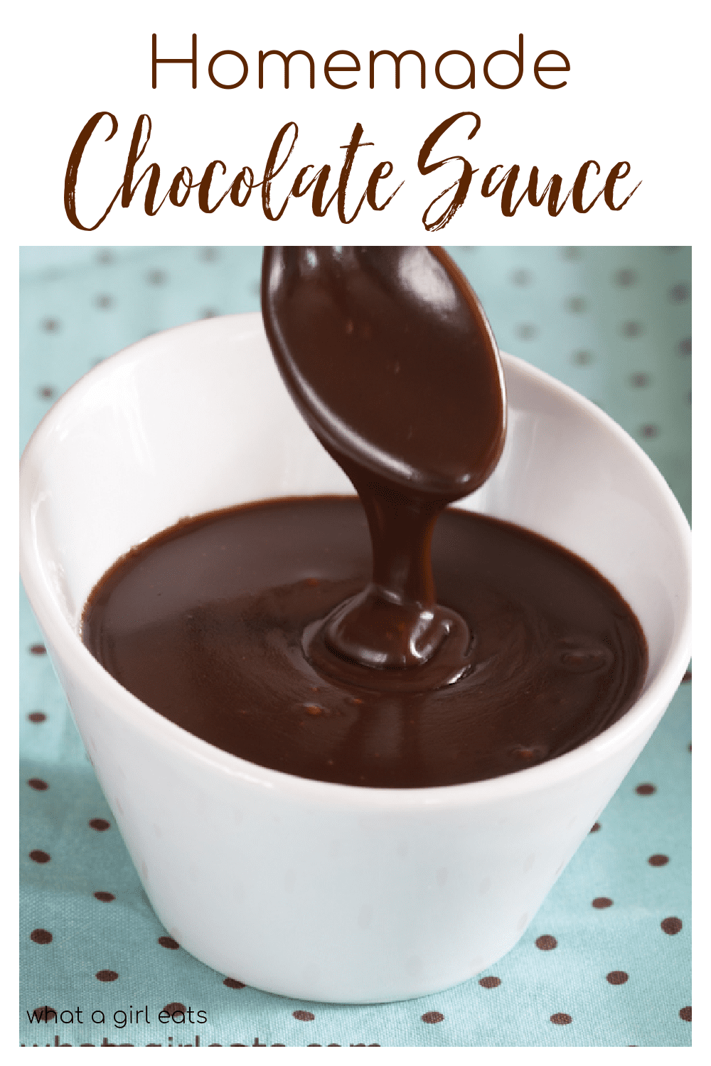 This chocolate sauce recipe is perfect on a scoop of ice cream, pound cake or over fresh fruit like poached pears.