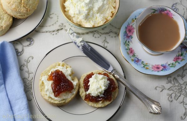 afternoon tea with two scones.