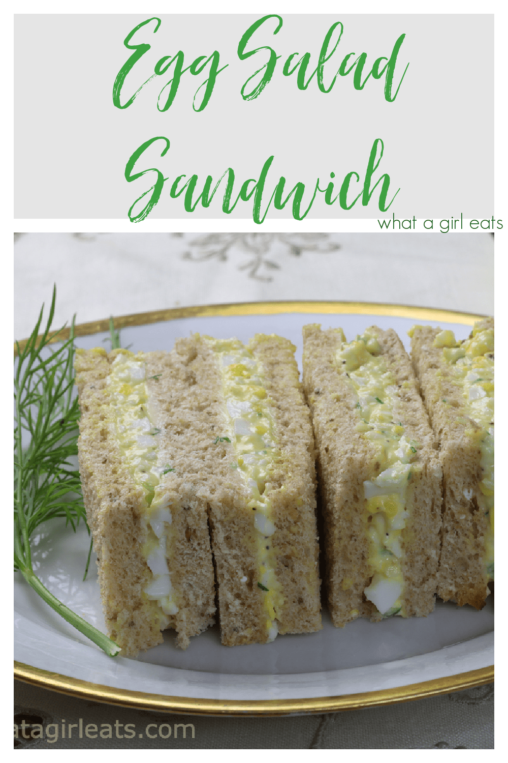 Who doesn't love a classic egg salad sandwich? It's rich and creamy, and oh, so delicious. Egg salad makes a great tea sandwich!