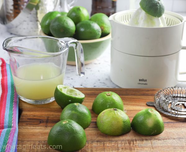 juicing limes.