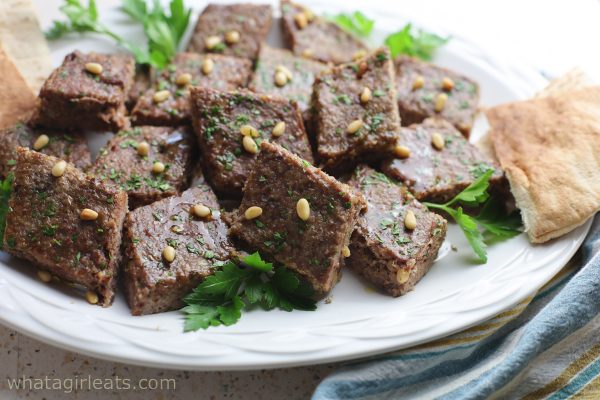 kibbeh on a platter.