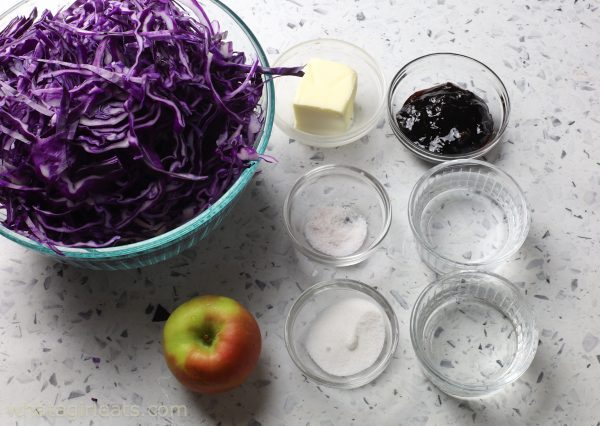 red cabbage ingredients.