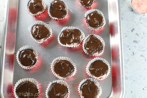 topping with chocolate.