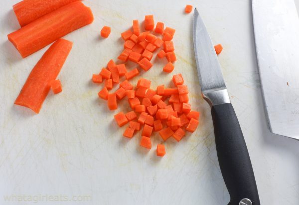 diced carrots.