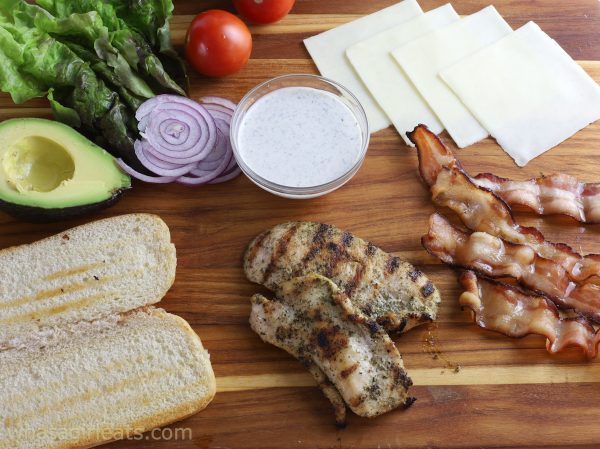 chicken bacon ranch sandwich ingredients.