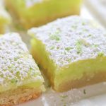 lime bars on plate.