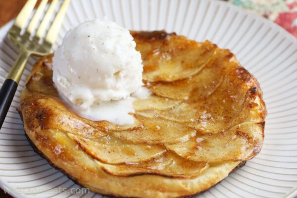 close up apple tarts.