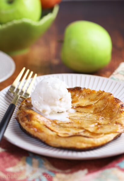 vertical apple tarts.