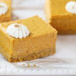 pumpkin cheesecake squares.
