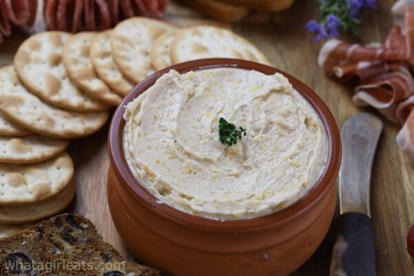 potted cheese spread.