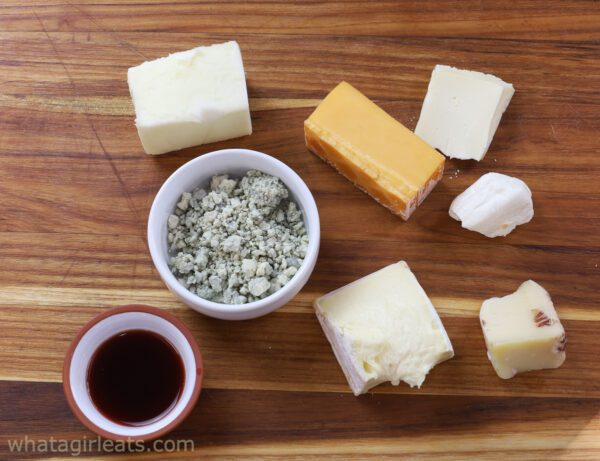 ingredients for cheese spread.