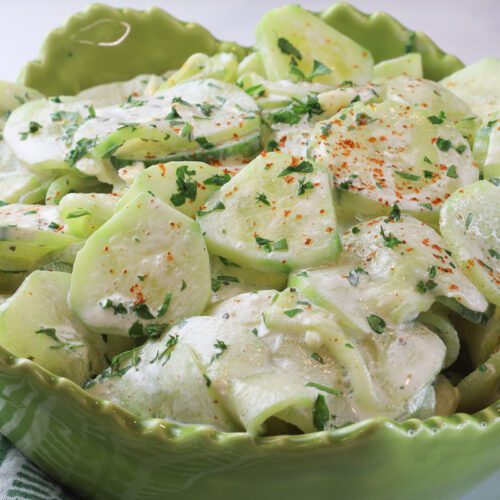 Mediterranean cucumber salad.
