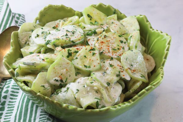 Mediterranean cucumber salad.