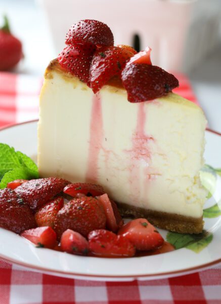 Strawberry topping for cheesecake.