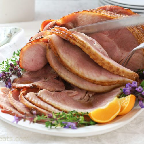 bourbon glazed ham.