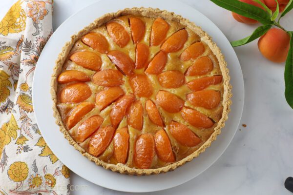 apricot tart top shot.