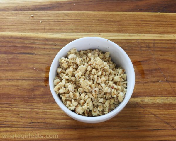 crushed hazelnuts.