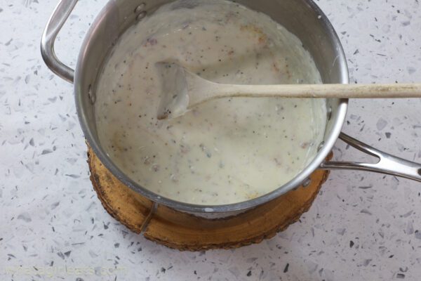 cream sauce for gratin.