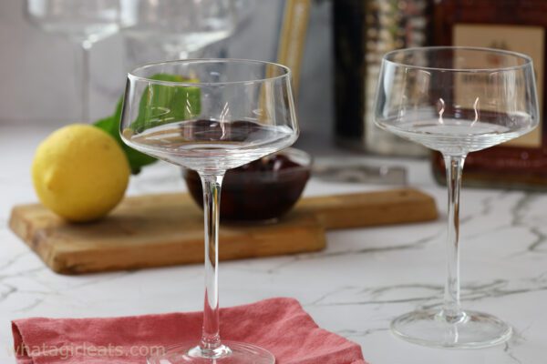 empty glasses.