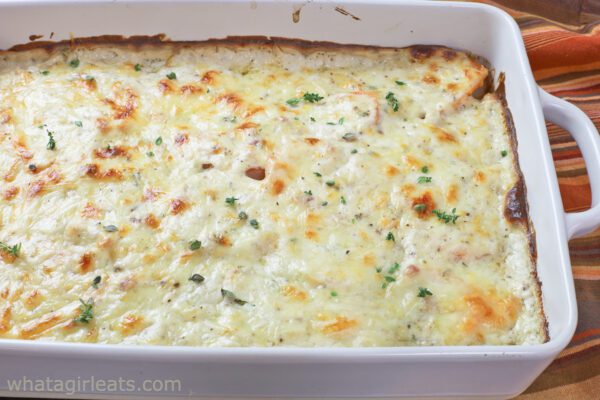 Sweet potato gratin full shot.